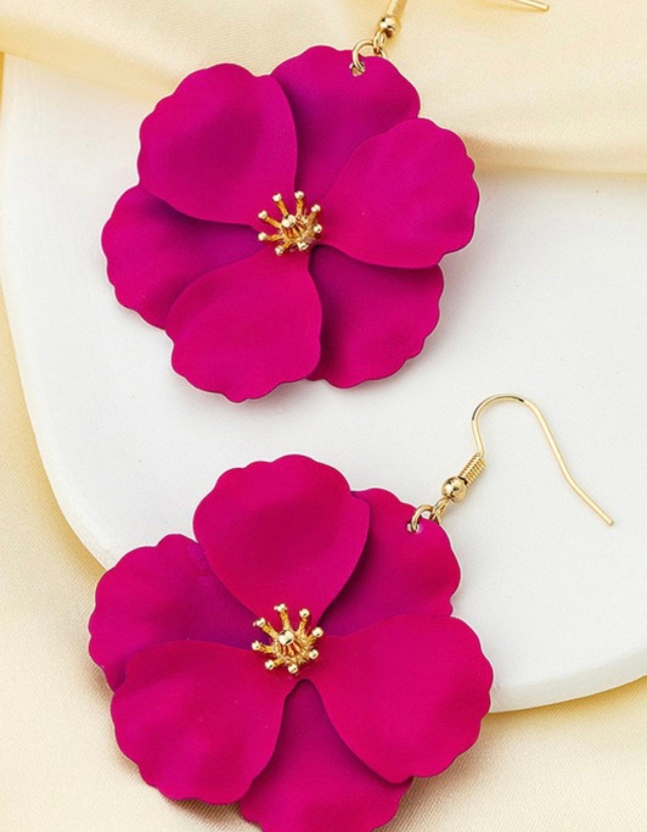 Floral Metal Earrings