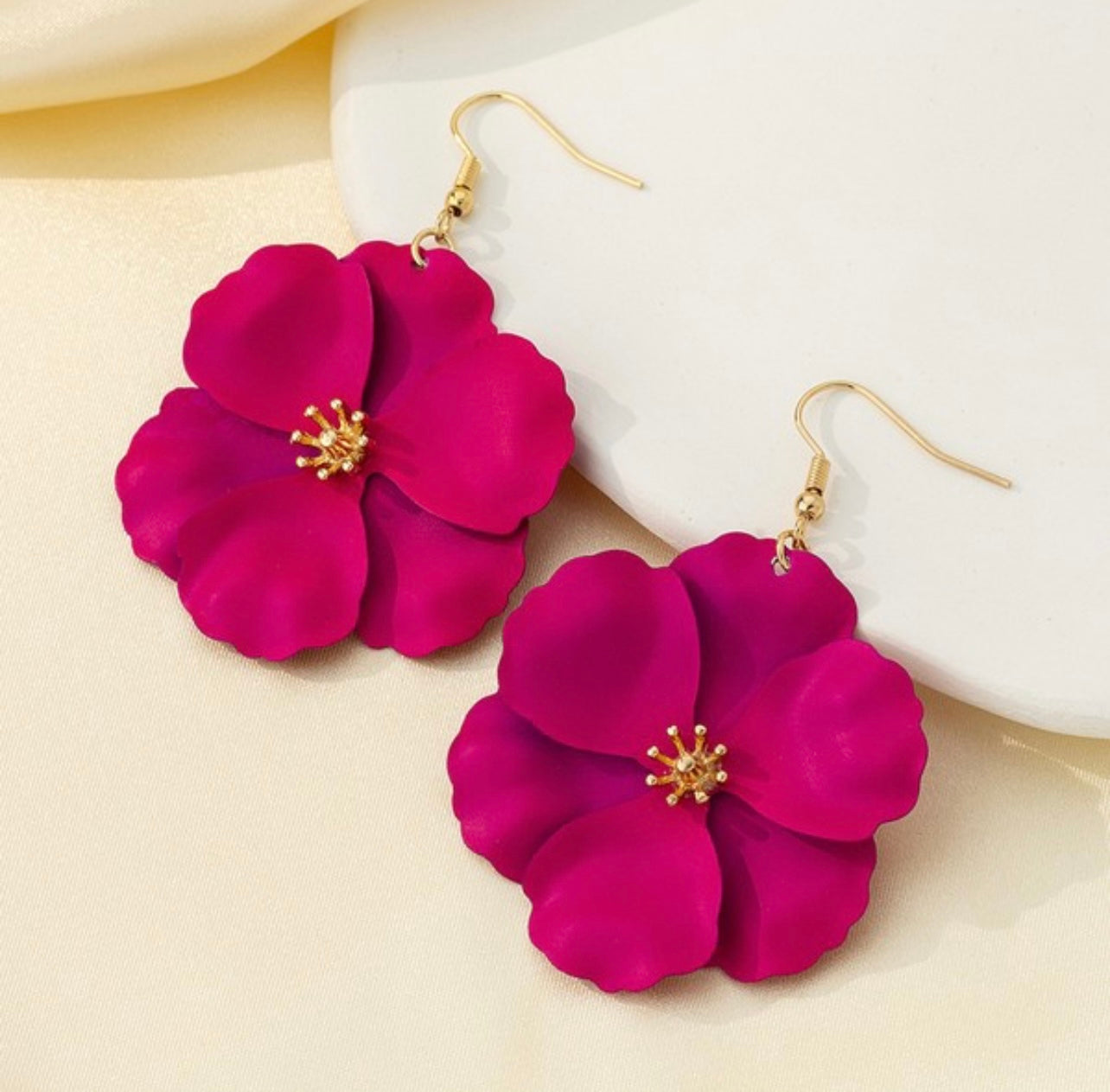 Floral Metal Earrings