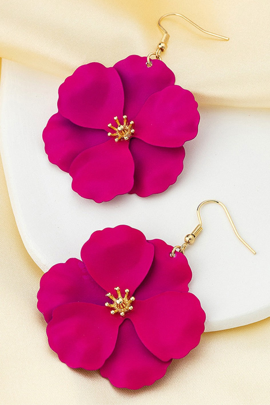 Floral Metal Earrings