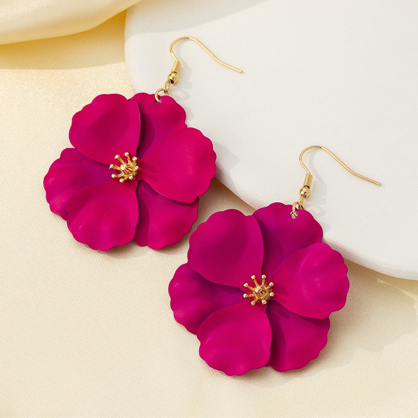 Floral Metal Earrings