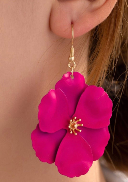 Floral Metal Earrings